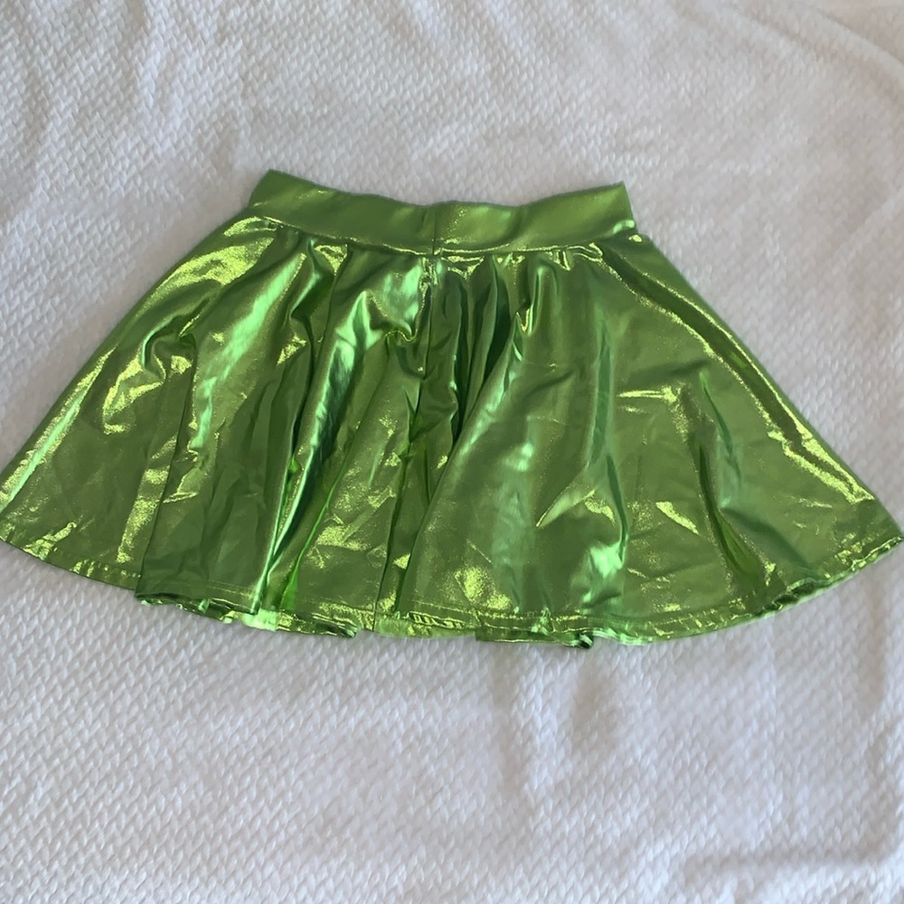 Neon Lime Green Skater Skirt